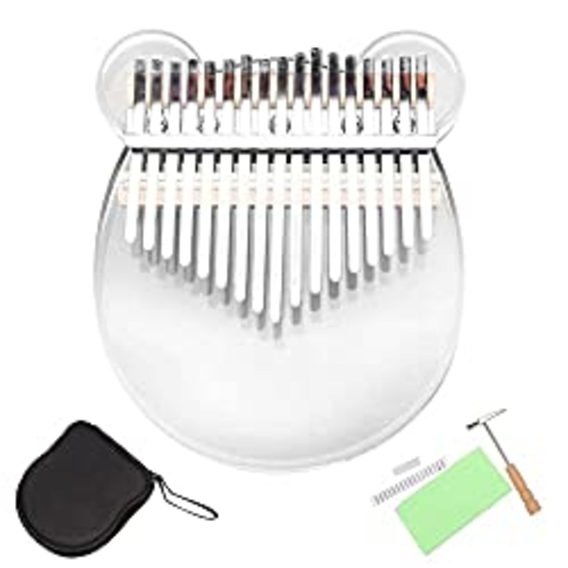 RRP £14.03 Jcevium 17-Key Kalimba Thumb Piano Crystal Transparent