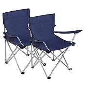 RRP £39.98 SONGMICS Set of 2 Folding Camping Chairs