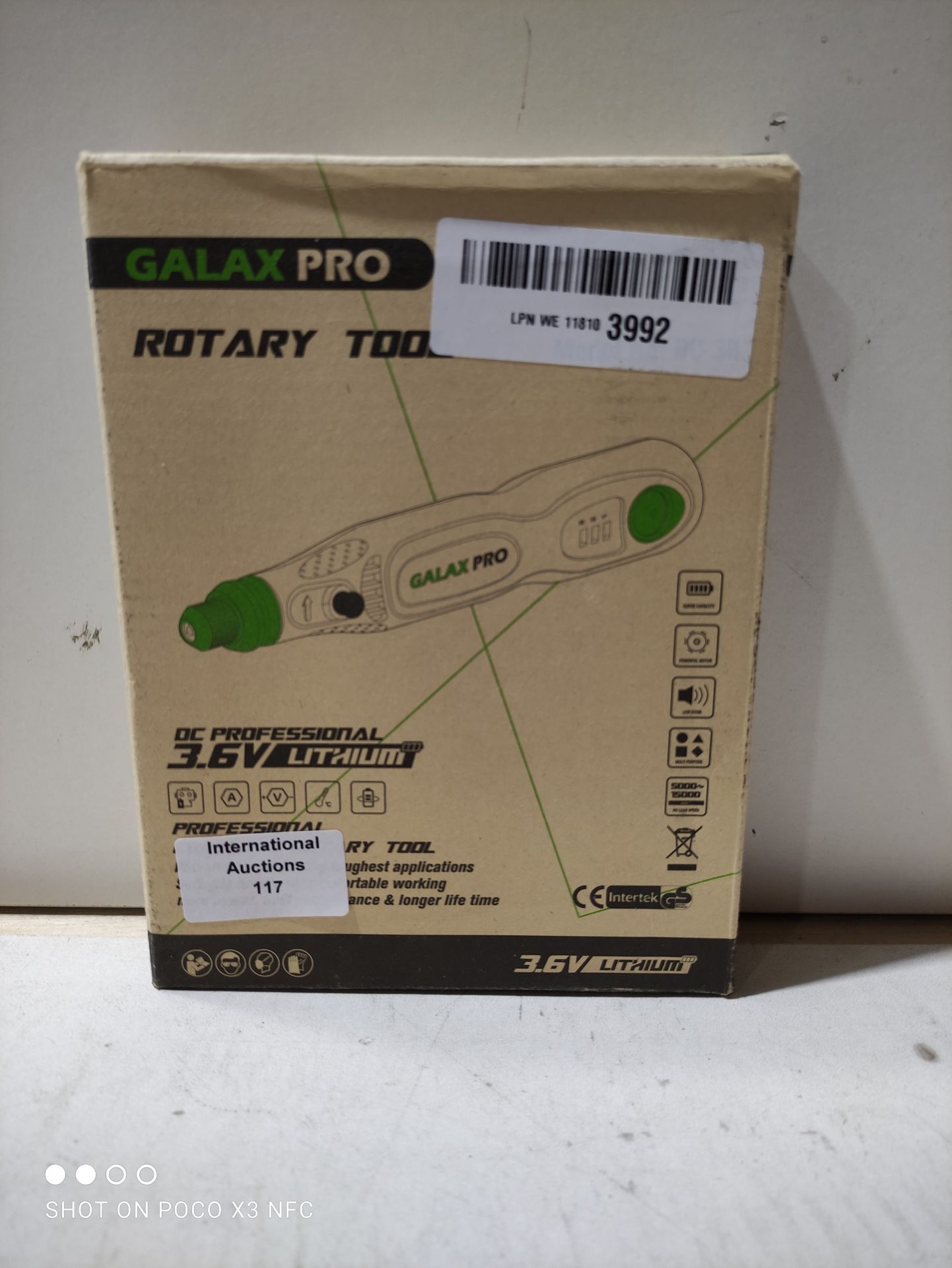 RRP £18.98 GALAX PRO 3.6V Lithium Ion Mini Cordless Rotary Tool Kit - Image 2 of 2