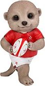 RRP £26.83 Vivid Arts Baby Meerkat Rugby Player Home or Garden Decoration (XMK-2344-D)