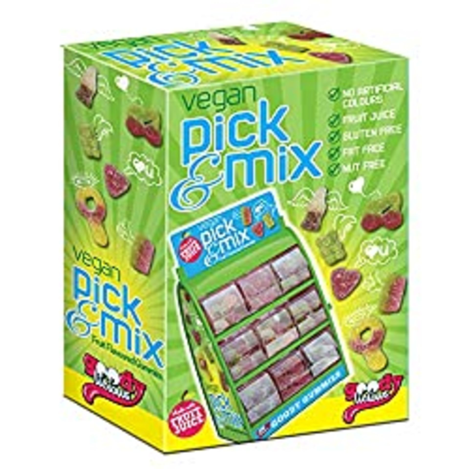 RRP £15.98 Goody Licious Vegan Pick and Mix Shop Stand with 9 Vegan Sweet Options