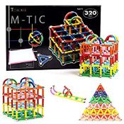 RRP £45.58 320 Pcs Magnetic Sticks Building Blocks Toys