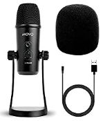 RRP £69.95 Movo UM700 Desktop USB Microphone for Computer with