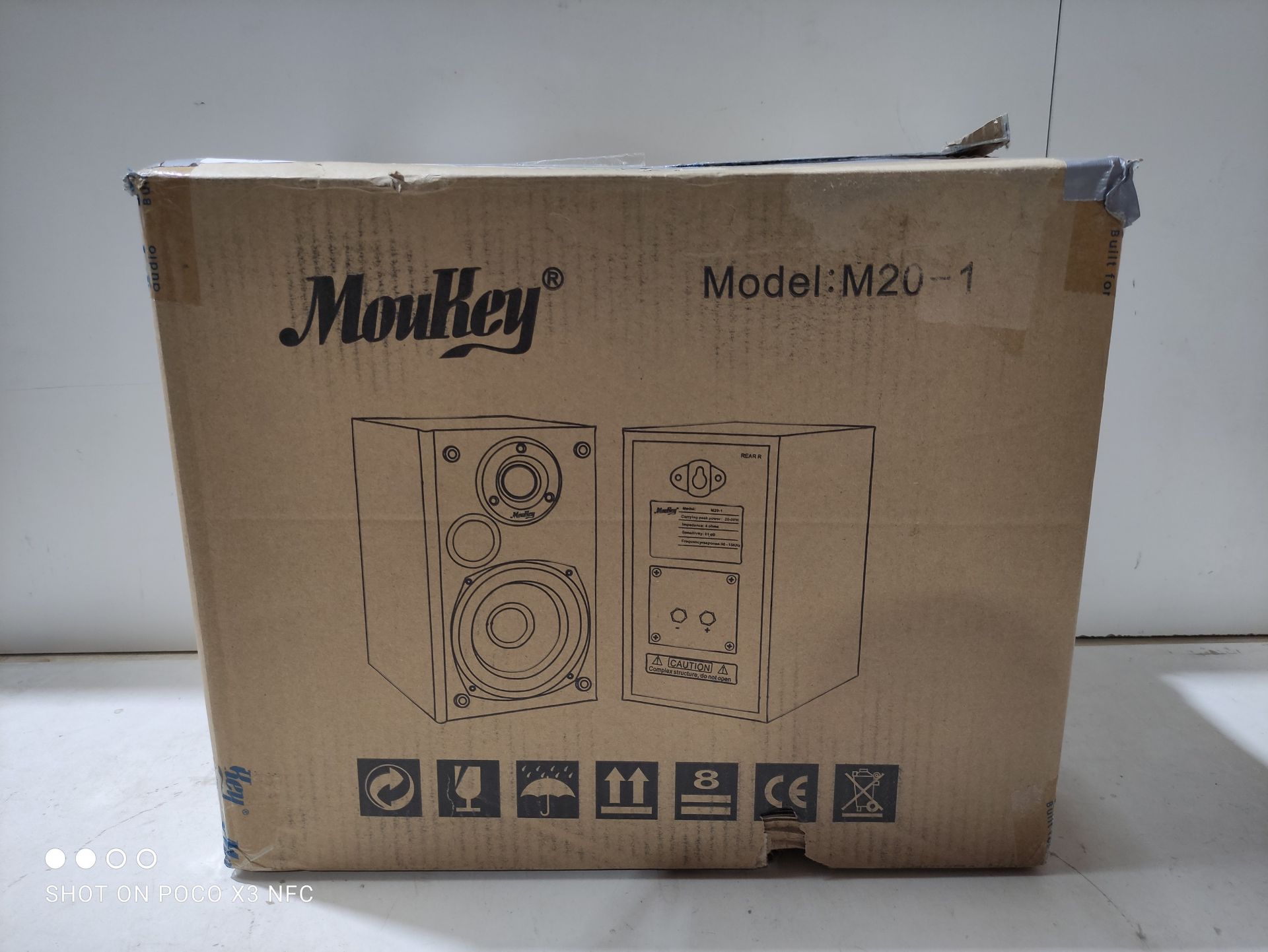 RRP £65.71 Passive Speakers Moukey Speaker System Bookshelf Speakers - Image 2 of 2