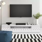 RRP £289.00 TV Lowboard Nathanial White (BRAND NEW BOXED/AS SEEN IN WAYFAIR)