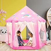 RRP £15.98 Fivejoy Princess Castle Play Tent for Kids