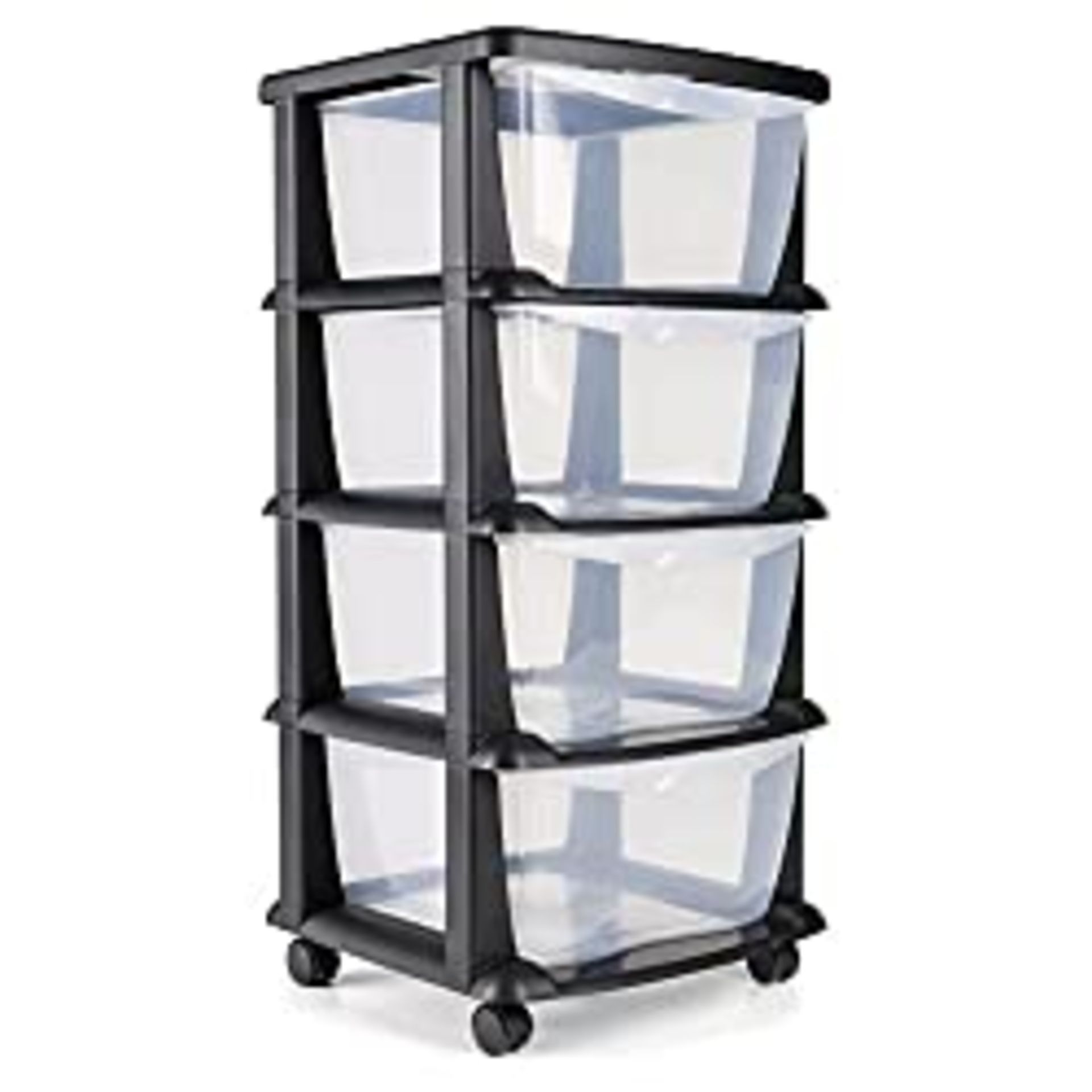 RRP £38.98 Plastic Storage Drawers on Wheels