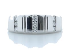 18ct White Gold Illusion Set Semi Eternity Diamond Ring 0.30 Carats - Valued by AGI £6,075.00 - 18ct