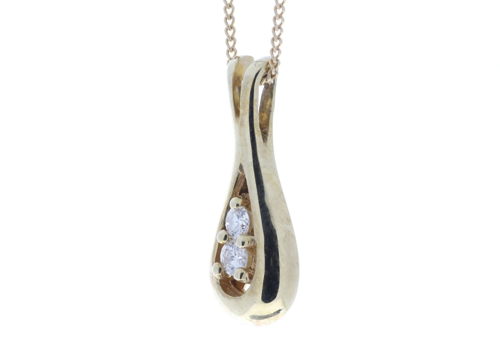 9ct Two Stone Claw Set Diamond Pendant 0.33 Carats - Valued by GIE £2,545.00 - Two round brilliant - Image 4 of 5