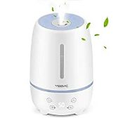 RRP £25.99 YISSVIC Ultrasonic Cool Mist Humidifier 4.8L Air Humidifiers