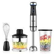 RRP £21.98 YISSVIC 1100W Hand Blender 4 in 1 Stick Blender with