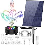 RRP £39.08 AISITIN Led Solar Fountain Pump