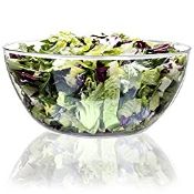 RRP £18.98 Youngever 4 Pack 3500ML Re-usable Large Clear Plastic Mixing and Serving Bowls