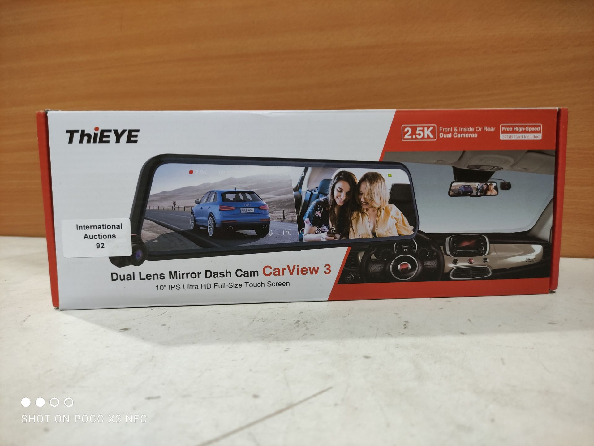 RRP £119.99 ThiEYE Carview3 2.5K Mirror Dash Cam 10" Full Touch - Image 2 of 2