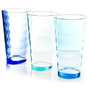 RRP £17.99 Youngever 9 Pack 600ML Re-usable Plastic Tumblers