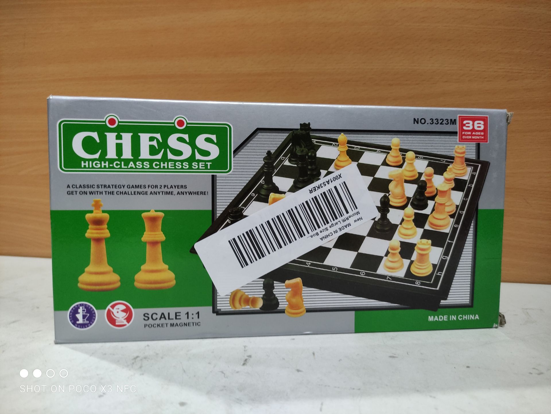 RRP £9.98 MoneRffi Chess Board Set Game Travel Chess Set Folding - Image 2 of 2