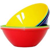 RRP £20.99 Youngever 9 Pack 3000ML Re-usable Plastic Mixing and Serving Bowls
