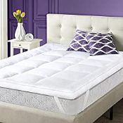 RRP £31.85 SUKOON 4 Inch Thick Mattress Toppers Double Bed 137x190cm-Premium