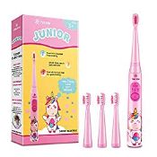 RRP £22.99 Vekkia Unicorn Jada Sonic Rechargeable Kids Electric Toothbrush