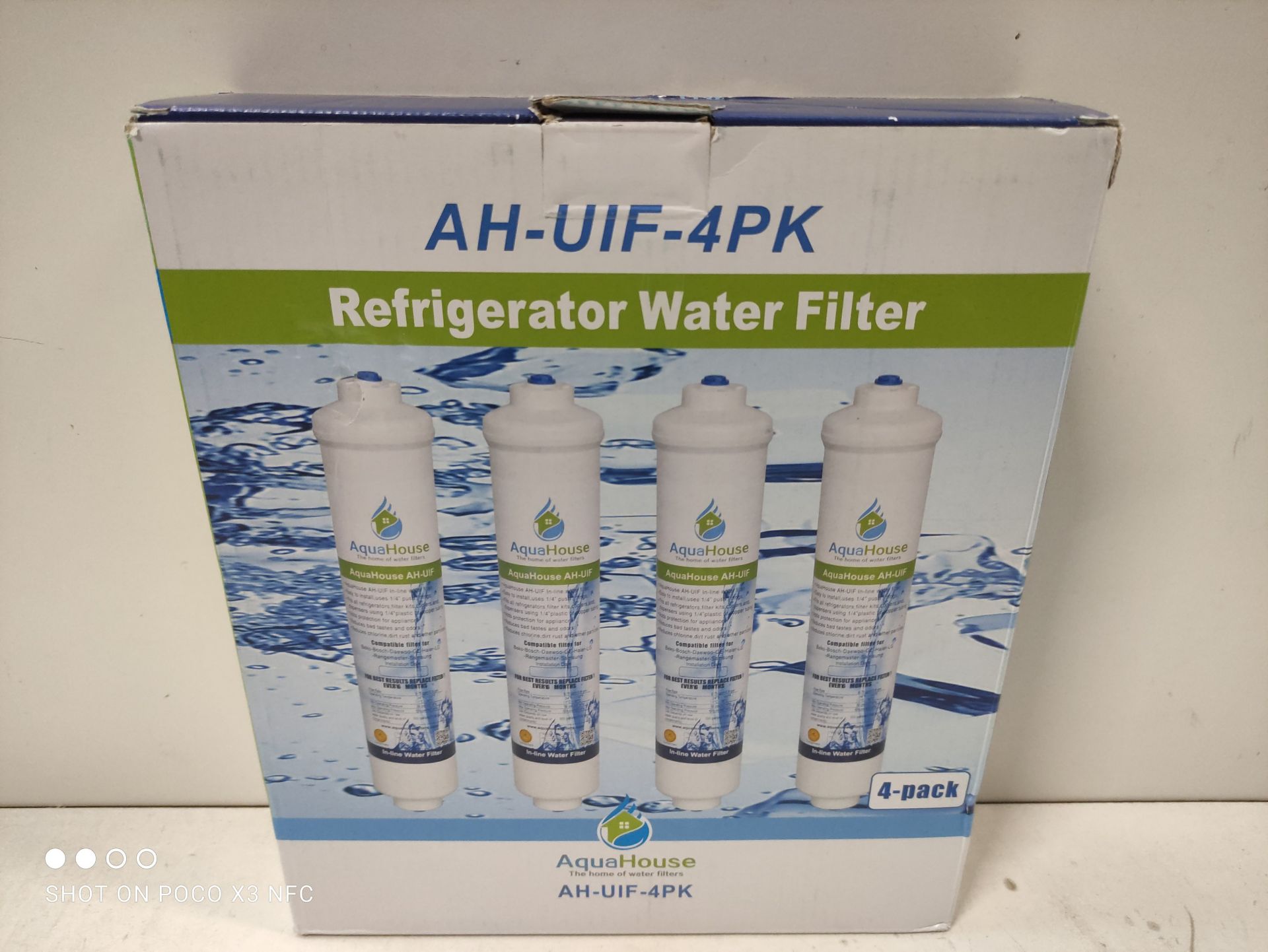 RRP £26.88 4X AquaHouse AH-UIF Universal Fridge Water Filter fits - Image 2 of 2