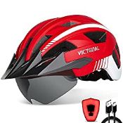 RRP £30.98 Victgoal Bike Helmet with USB Rechargeable LED Light