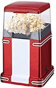 RRP £14.99 Retro Popcorn Maker Red 50s Style Electronic Hot Air