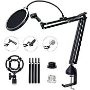 RRP £19.99 Microphone Stand Mic Arm Boom Arm Set with Shock Mount
