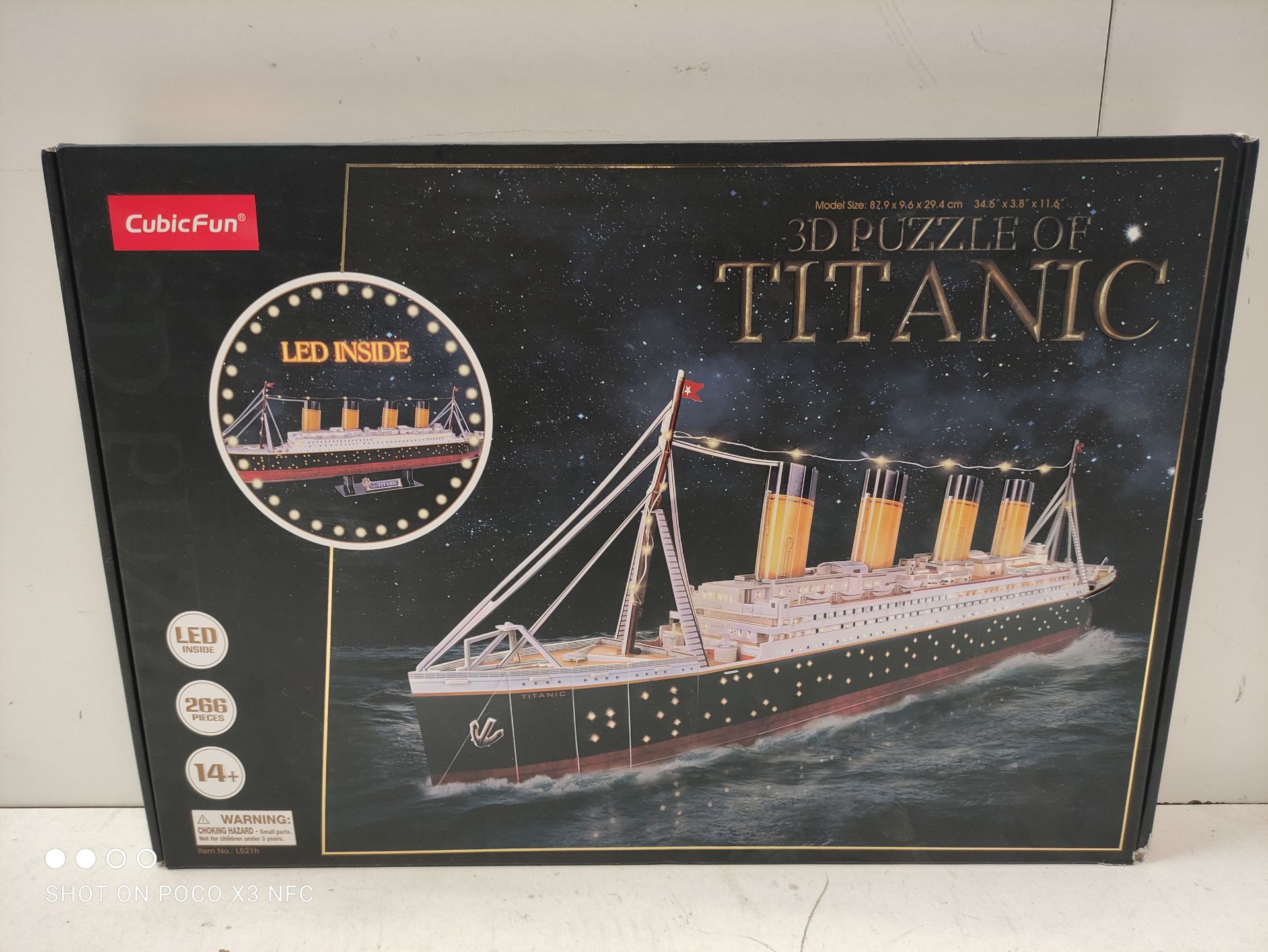 RRP £37.45 CubicFun 3D Jigsaw Puzzles for Adults LED Titanic Toys Model Kits Ship - Image 2 of 2