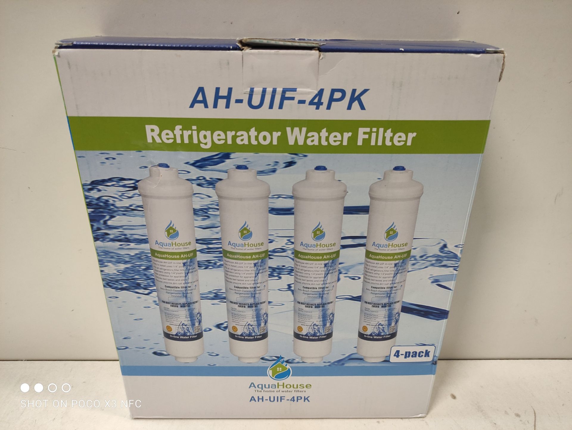 RRP £26.88 4X AquaHouse AH-UIF Universal Fridge Water Filter fits - Image 2 of 2