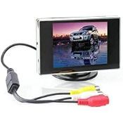 RRP £19.00 BW 3.5" TFT LCD Car Rear View Color Camera Monitor & DVD