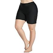 RRP £18.98 Charmo Women's Basic High Waisted Boy Shorts Plus Size