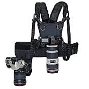 RRP £41.39 Nicama Dual Multi Camera Carrier Chest Harness Vest with Mounting Hubs