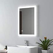 RRP £89.99 EMKE 400 X 600 mm Illuminated Backlit LED Bathroom Mirror