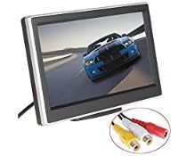 RRP £25.99 BW 5 Inch HD TFT LCD Car Monitor with Two Video Input