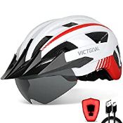 RRP £30.98 Victgoal Bike Helmet with USB Rechargeable LED Light