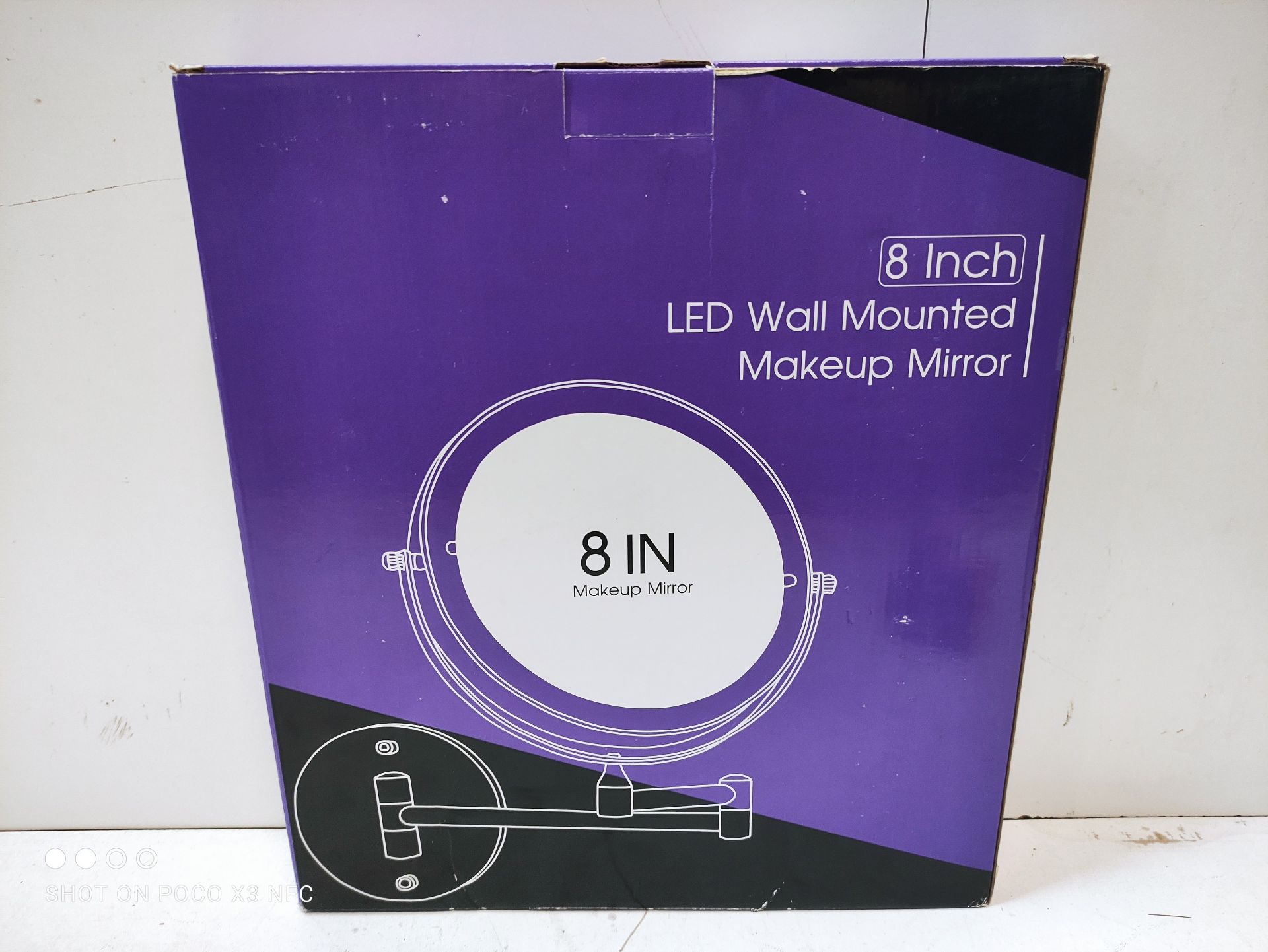 RRP £31.99 2000mAh Rechargeable Wall Mounted Makeup Mirror with - Image 2 of 2