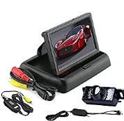 RRP £47.99 BW 4.3" TFT LCD Foldable Car Dashboard Rear View Car