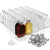 RRP £56.39 Belle Vous Mini 100ml/3.5oz Glass Flask Liquor Bottles