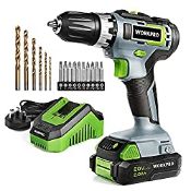 RRP £39.98 WORKPRO 20V Cordless Drill Driver Lightweight