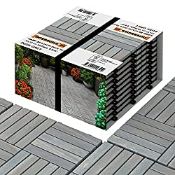 RRP £36.98 Interbuild Acacia Hardwood Decking Tiles 30 30cm 10 Tiles = 0