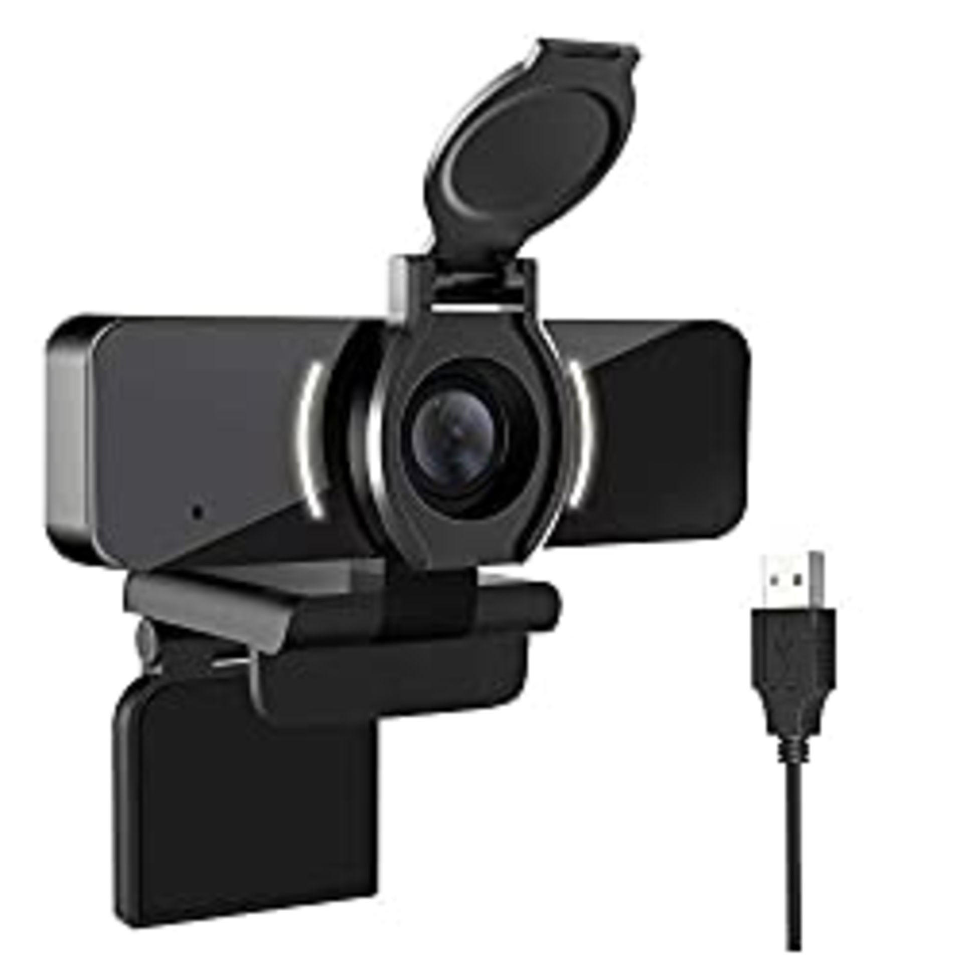 RRP £18.68 LarmTek 1080P Webcam with Microphone and Privacy Cover