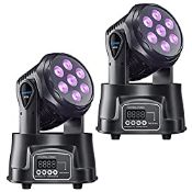 RRP £117.29 BETOPPER Stage Lights Mini Moving Heads 7x8W LED 9/14CH