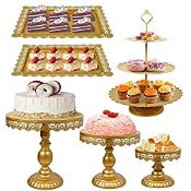 RRP £55.99 6 PCS Cake Stands Set Round Cake Stands