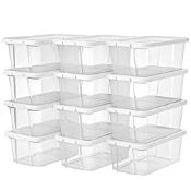 RRP £31.98 SONGMICS Set of 12 Shoe boxes Storage boxes for shoes