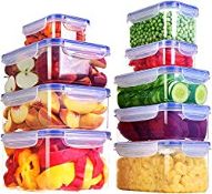 RRP £17.03 KICHLY Plastic Airtight Food Storage Containers