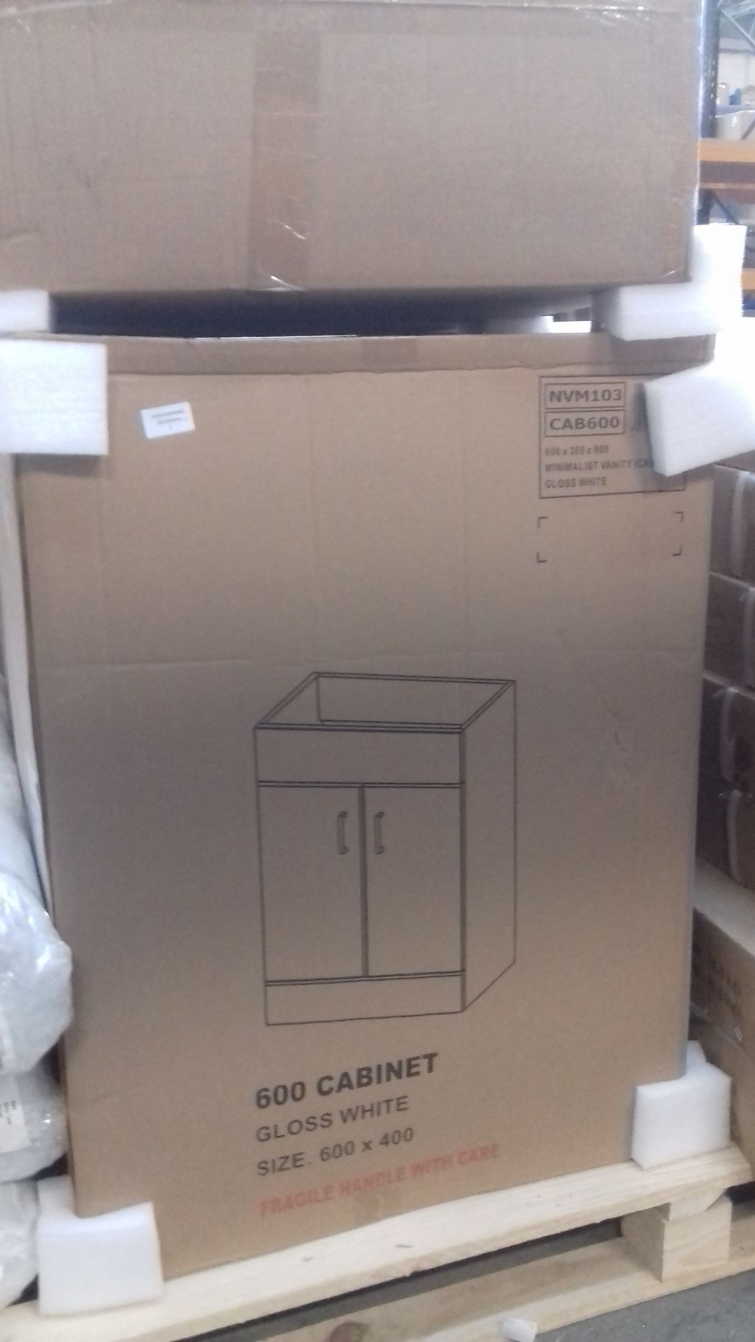 RRP £129.99 Hayden 600 x 400 white gloss bathroom cabinet Brand New - Image 2 of 2