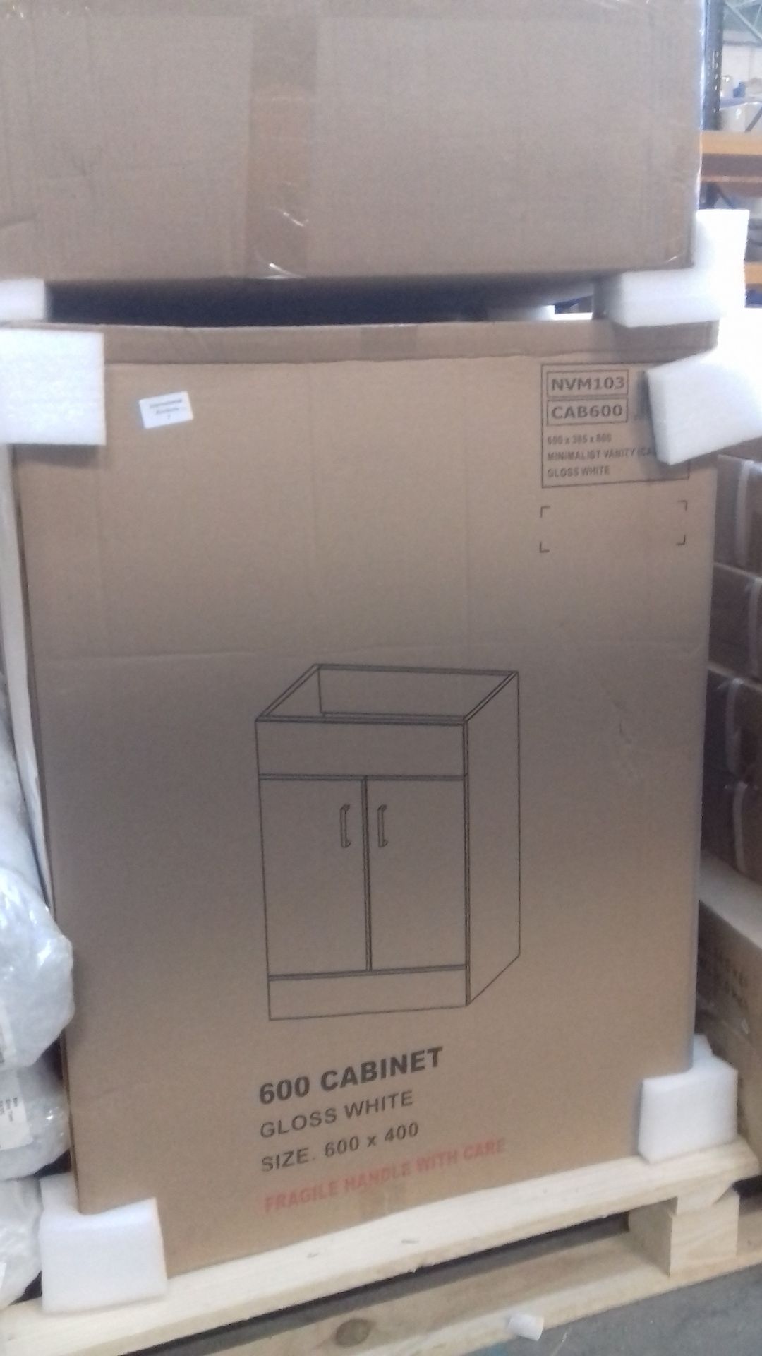 RRP £129.99 Hayden 600 x 400 white gloss bathroom cabinet Brand New - Image 2 of 2