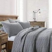 RRP £34.99 HORIMOTE HOME Bedspread King Size Grey