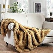 RRP £36.98 Luxury Plush Faux Fur Throw Blanket