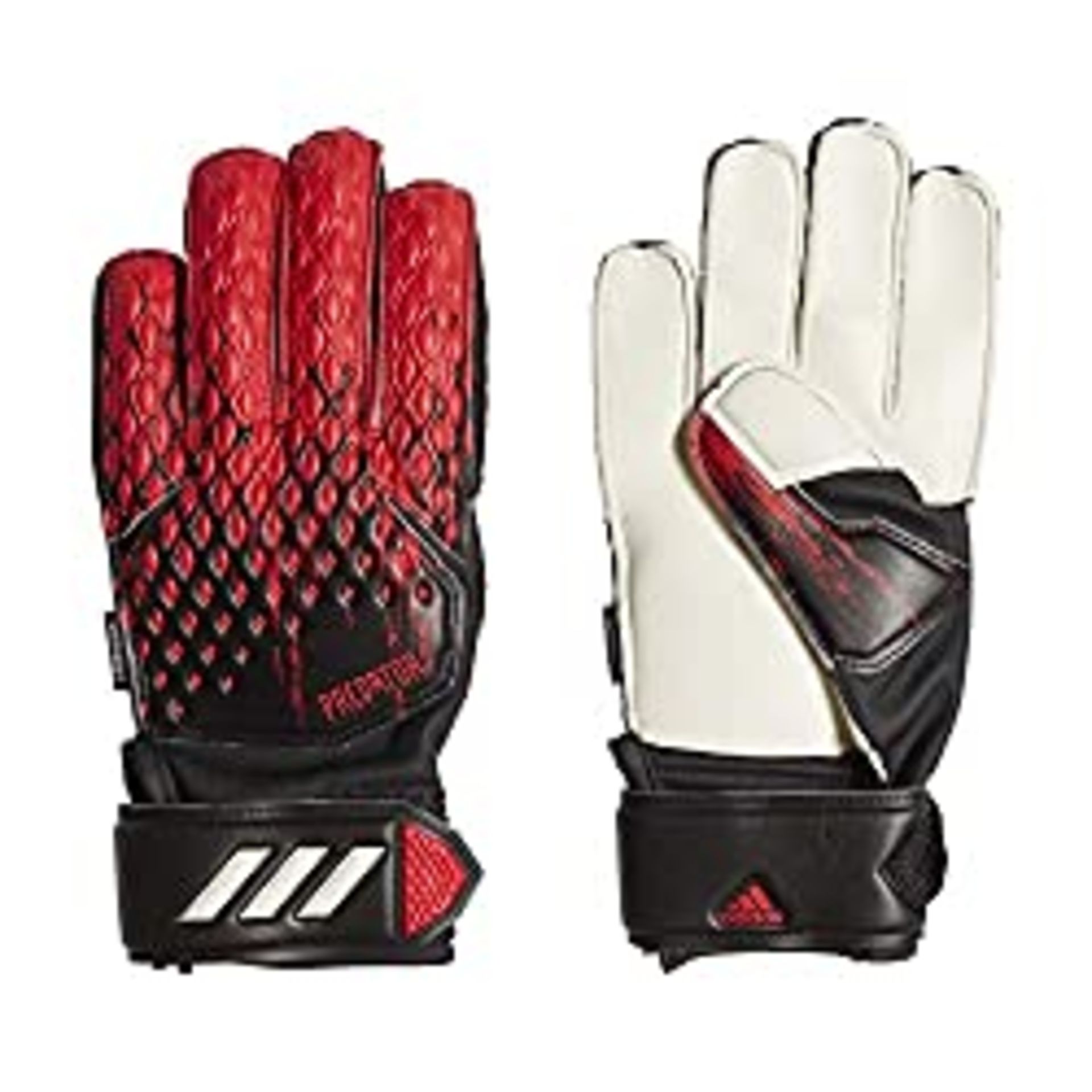 RRP £19.99 adidas Kids' PRED GL MTC FSJ Soccer Gloves, Black/Active red, 5.5